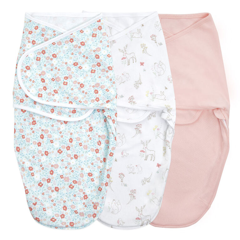 Aden + Anais Fairy Tale Flower 3 pack  Wrap Swaddle 4-6 Months