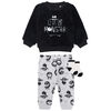 PL Baby  3 piece set black monster 18M