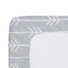 Kushies Flannel Playard Sheet - Grey Arrows