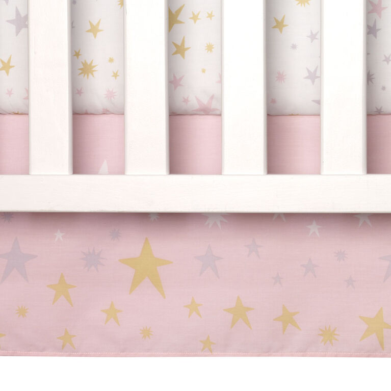 Bedtime Originals - Rainbow Unicorn 3-Piece Crib Bedding Set - Purple