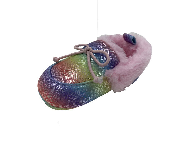 First Steps Pastel Rainbow Coated Girls Slippers Size 3, 69 months Babies R Us Canada