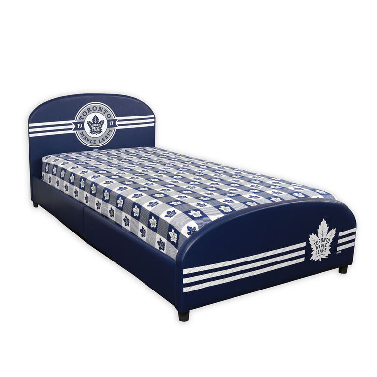 Nemcor Twin NHL Toronto Maple Leafs Upholstered Bed Frame Babies R