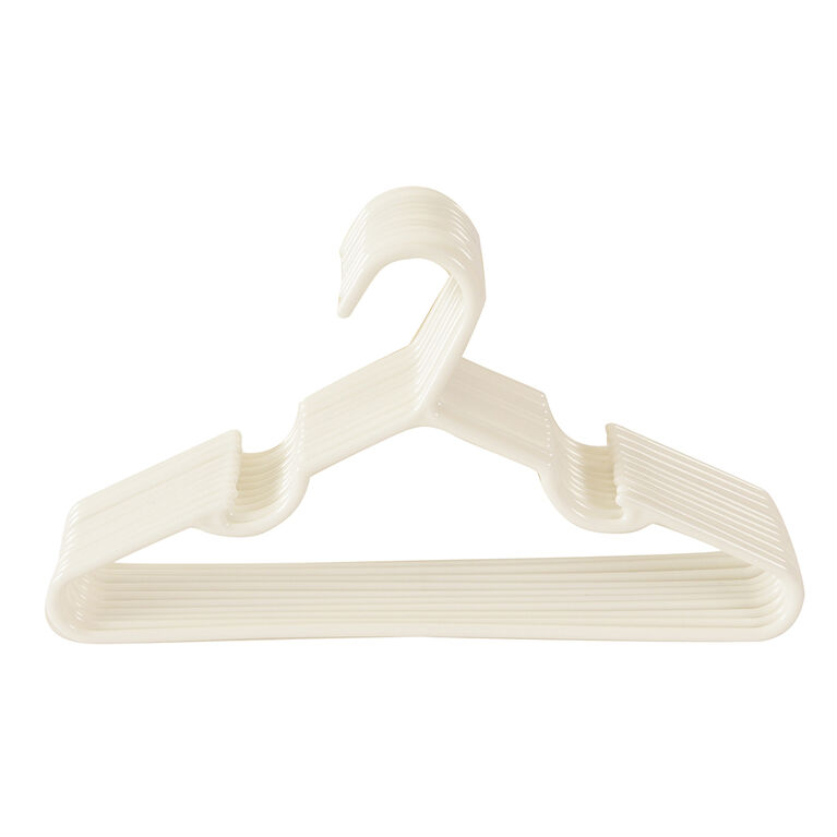 Delta Children Infant and Toddler Plastic Clothing Hangers, 100 Pack, White