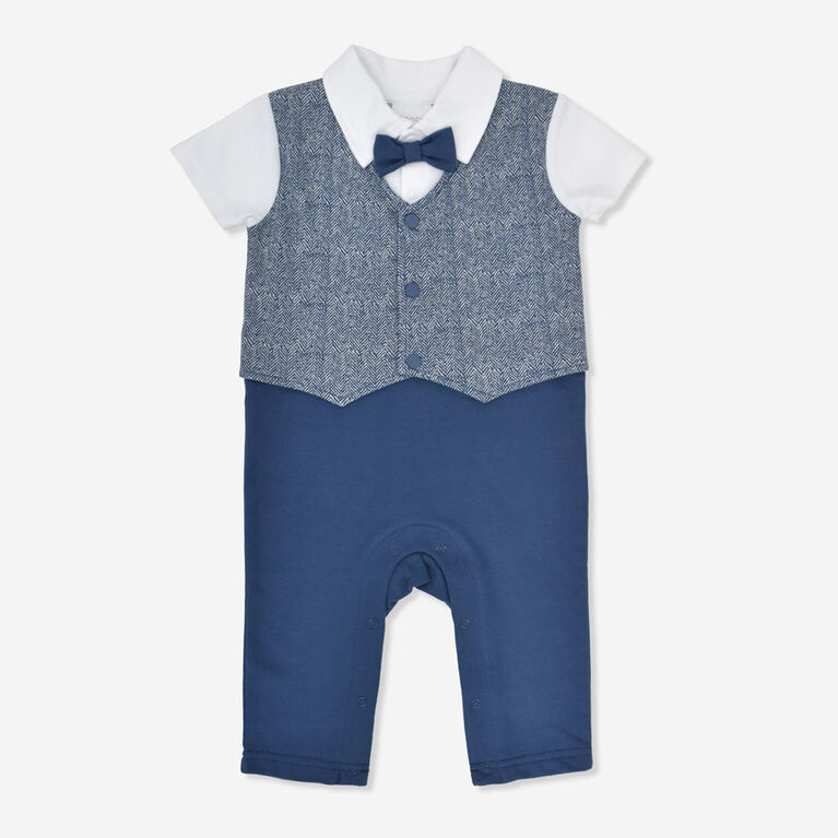 Rococo Vest Coverall Navy 6/12M