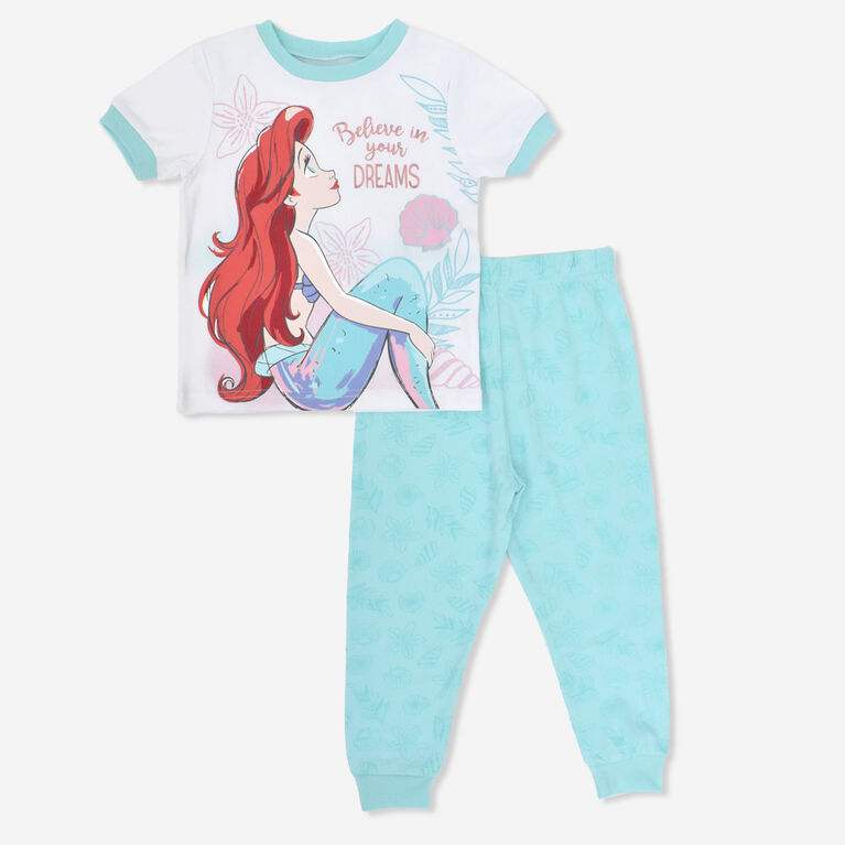 Disney Ariel 2 Piece Sleep Set Blue 3-4