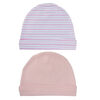 Koala Baby 2 Pack Baby Hats - Pink Star -Pink Stripes, size 3-6 months