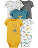 Carter's 5-Pack Dinosaur Original Bodysuits Multi-Color - 24 Months