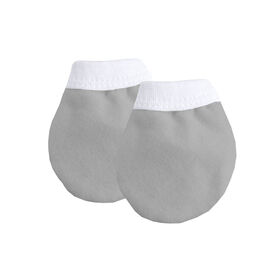 Kushies No-Scratch Mittens Flannel Grey