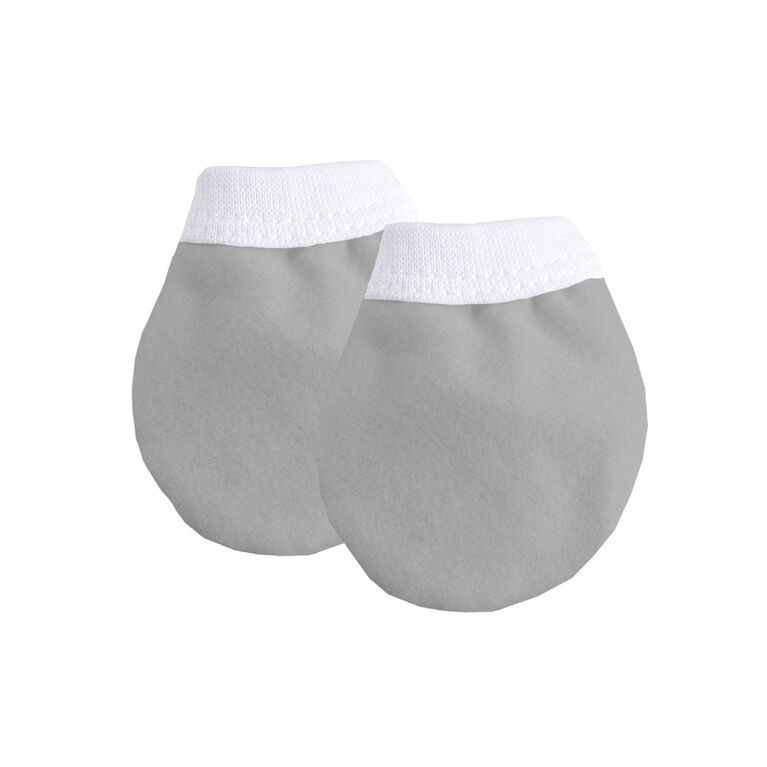 Kushies No-Scratch Mittens Flannel Grey