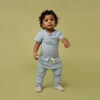 Short Sleeve Graphic Bodysuit Lt Blue Chill 9-12M