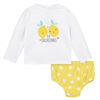 Gerber - Ensemble 2 pièces pour bébé et toute-petite fille Lemon Squeeze Rash Guard et bas de bain - 12 mois