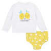 Gerber - 2-Piece Baby & Toddler Lemon Squeeze Rash Guard & Swim Bottoms Set - 12 months