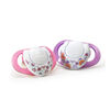 Ensemble de 2 sucettes orthodontiques Deco NaturalFit de Chicco, 4 Mois+ - Rose.