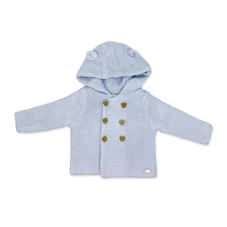 Rock-A-Bye Baby Boutique Blue Knitted 2-Piece Cardigan and Pant Gift Set 3-6M