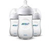 Biberon Philips Avent Naturel, transparent, 9 oz, emb. de 3.