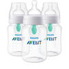 Biberon anti-colique Philips Avent avec évent AirFree, 9oz, 3pk, transparent