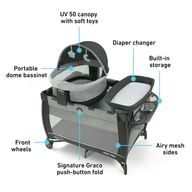 Bassinette/parc Pack 'n Play Travel Dome LX de Graco, Astin