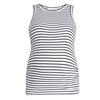 Motherhood Rib Halter Tank-Stripe-L