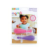 Emballage de 2 cuill&egrave;res d'apprentissage en silicone Gentle Scoop - Rose/Mauve.
