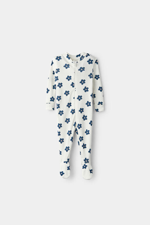 Dormeuse Au Quotidien Blanc Fleuri 6-9M