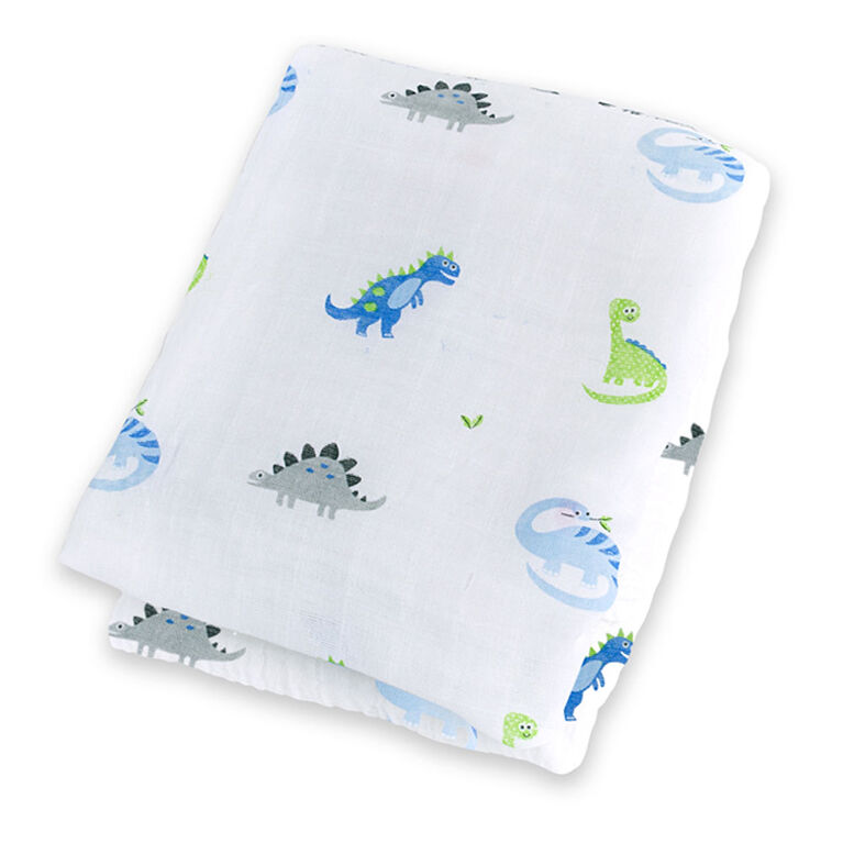 Lulujo Muslin Swaddling Blanket - Prehistoric Pals