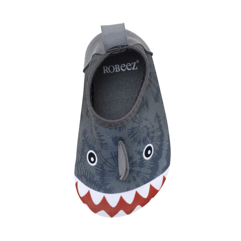 Robeez - Aqua Shoes - Shibori Shark - Grey - 5 (12-18M)