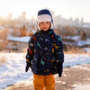 Kids Fleece Lined Rain Jackets | Space Dinos - 3T (3-4Y)