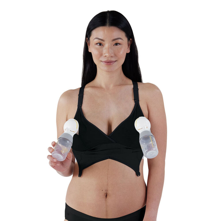 Bravado Designs Soutien-gorge pompant et d’allaitement Original, Noir, Grande