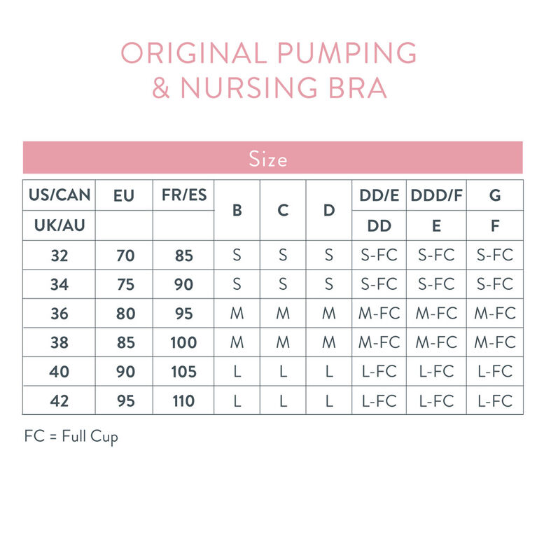 Original Pumping and Nursing Bra - Sustainable, Dove Heather, Medium