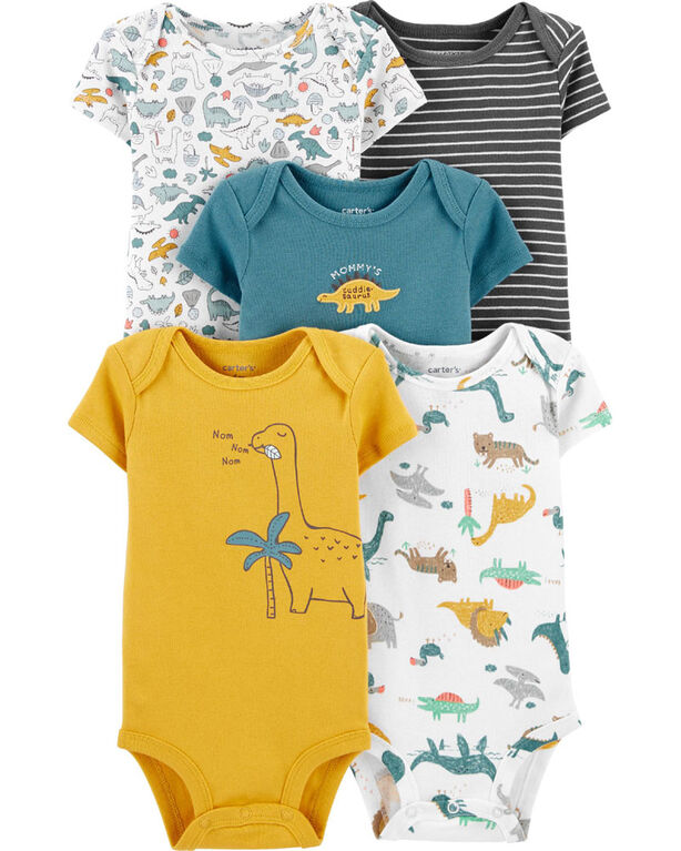 Carter's Emballage de 5 cache-couches originaux motif dinosaure Multi  18 mois