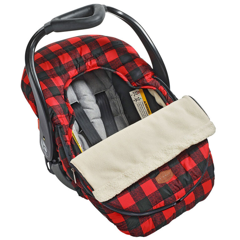 Jj Cole Car Seat Cover Buffalo Check, Red Baby Car Seat Covers