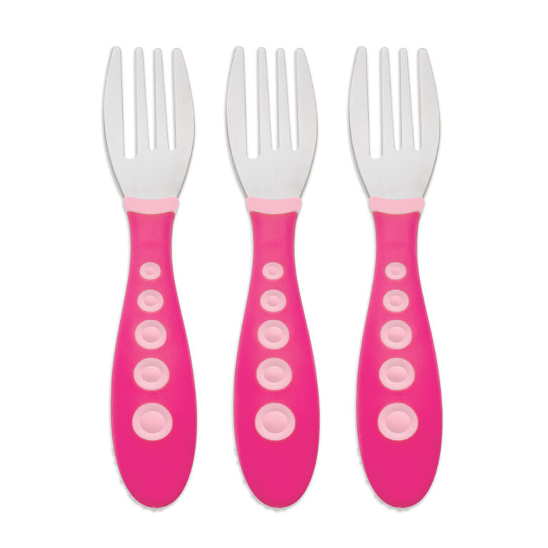 First Essentials by NUK™ Kiddy Cutlery Forks, 3Pack Pink Babies R