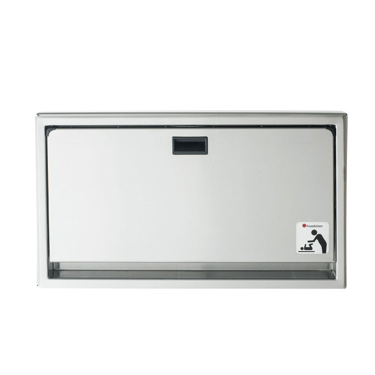 Foundations Stainless Steel Horizontal Surface Mount Baby Changing Station