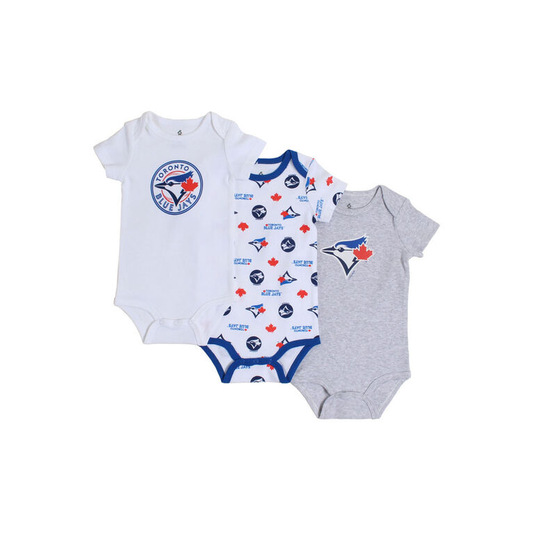 Snugabye Toronto Blue Jays Piece Infant Bodysuit Set 0-3 Months