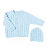 Baby Mode Signature Two Piece Cardigan and Hat Set Blue: 0-6M