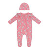 PL Baby Feline Fabulous Sleeper with Knit Hat Coral NB
