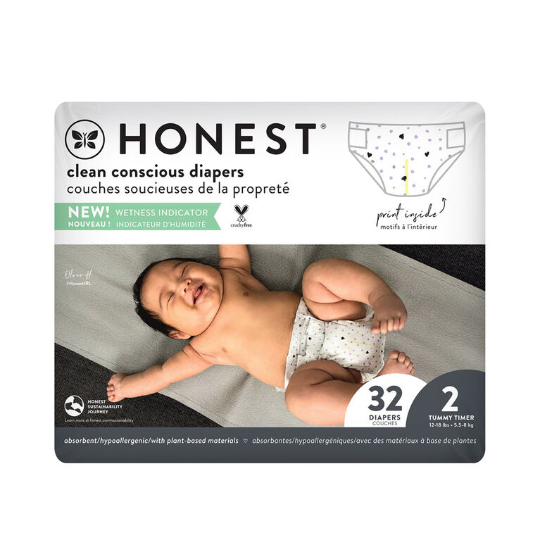 The Honest Company - 32 Diaper Size 2 12-18lbs - Young At Heart