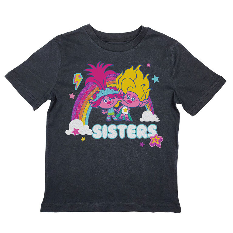 Trolls Short Sleeve Tee - Black - 6X