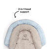 Diono Cuddle Soft 2-in-1 Baby Head Neck Body Support Pillow For Newborn Baby Super Soft Car Seat Insert Cushion, Perfect for Infant Car Seats, Convertible Car Seats, Strollers, Gray/ Blue