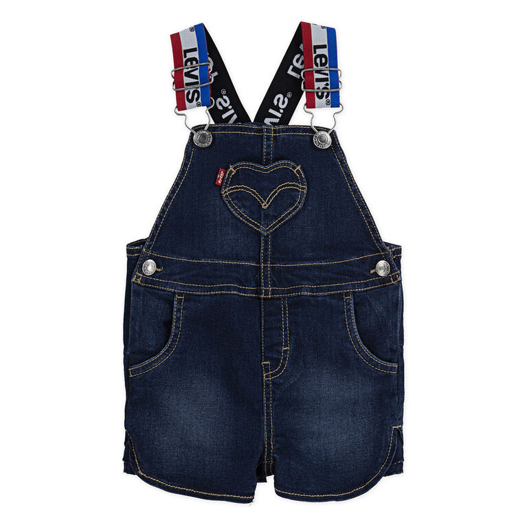 Short Levis Levis Bebes Levis Denim Shortall Blue, 12 Months