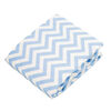 Kushies Drap Contour pour Parc Coton Flanelle Chevron Bleu