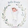 Lulujo - Babys 1St Year - Hello World Wreath Milestone Blanket