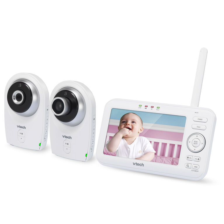 VTech VM351-2 - Moniteur couleur vidéo à 2 caméras avec objectif grand-angle et standard - Notre exclusivité