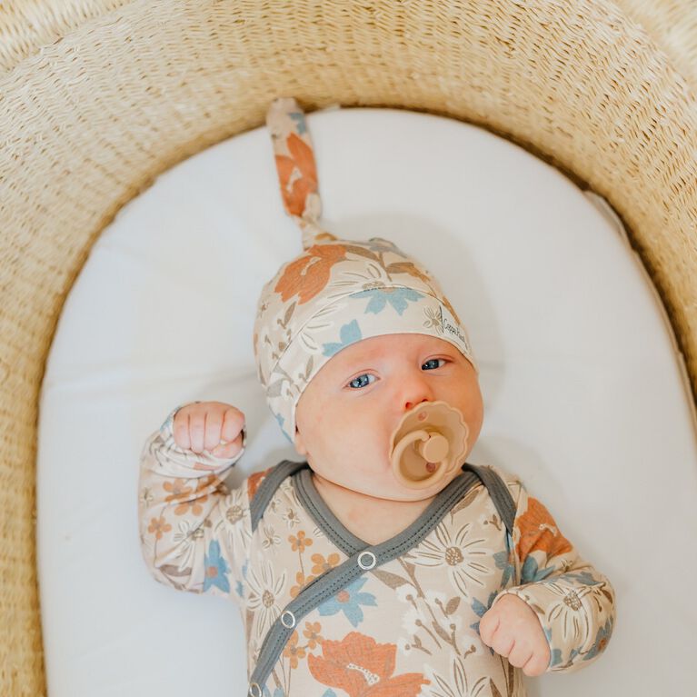 Copper Pearl - Eden Top Knot Hat 0-4 Months