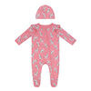 PL Baby Félin Fabuleux Dormeuse et Bonnet en Tricot Corail 9M