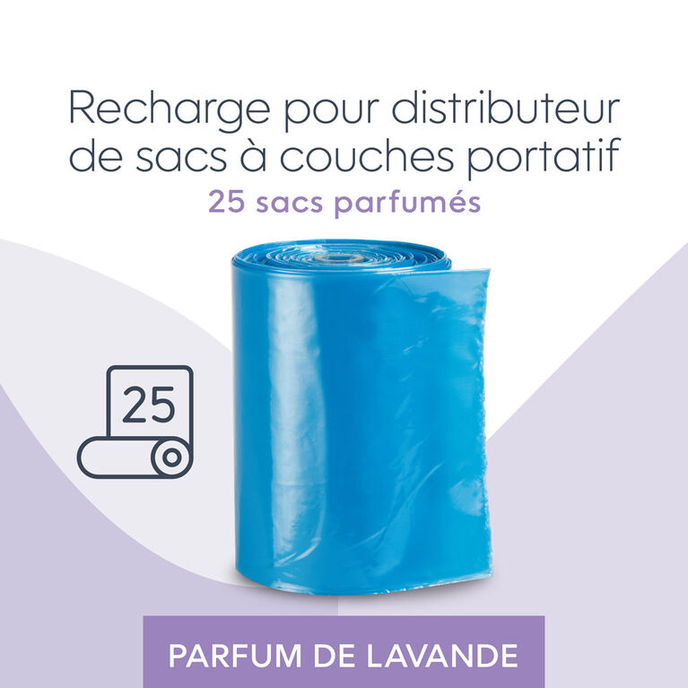 Recharge de sac à couches portable Diaper Genie, 25 sacs.