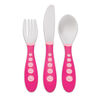 Gerber Graduates Kiddy Cutlery Fork, Spoon, Knife - Pink