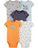 Carter's 5-Pack Monster Original Bodysuits - Orange, 18 Months