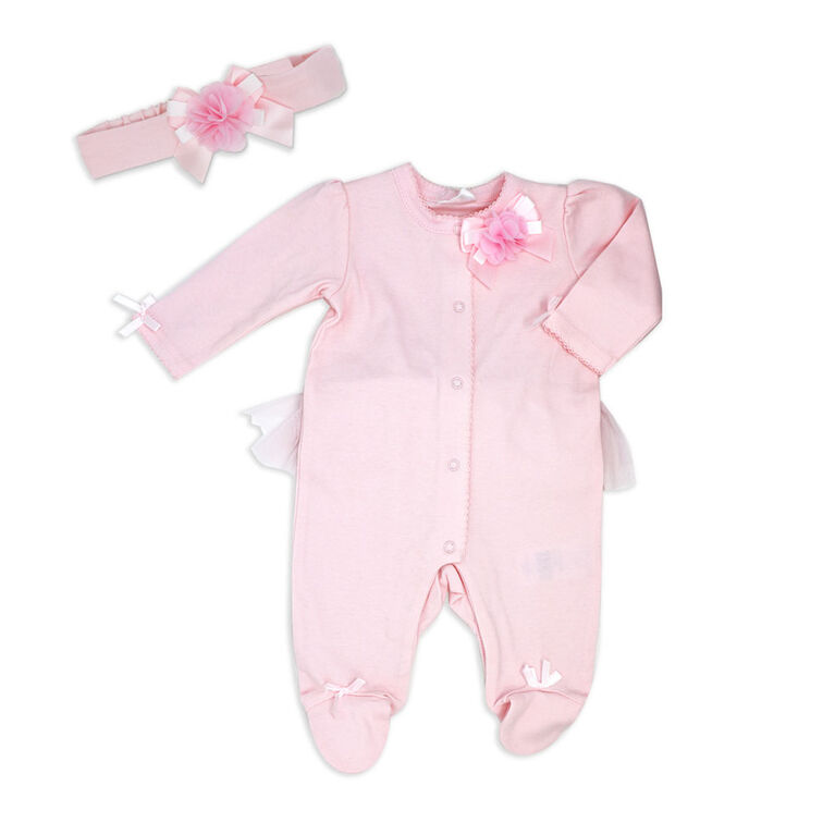 Rock a Bye Bébé costume de sommeil rose ensemble 