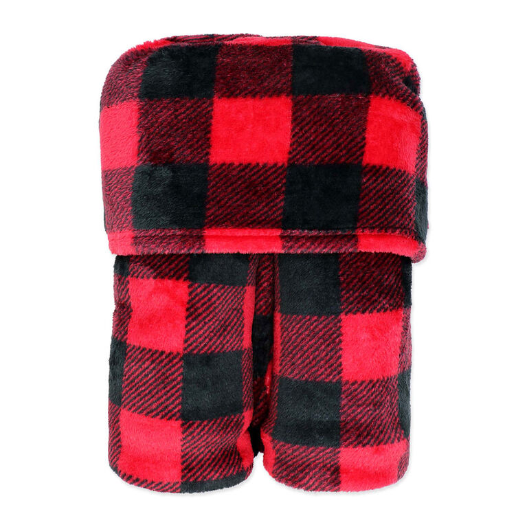 J&L Designs Couverture portable pour jeunes - Motif à carreaux Buffalo